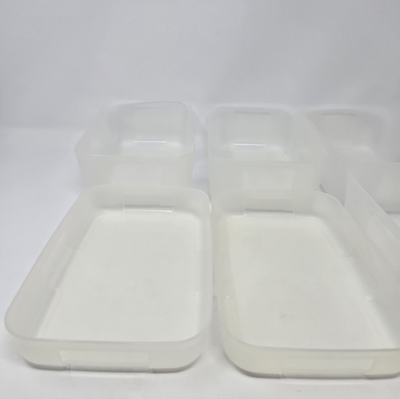 NOS VINTAGE TUPPERWARE FREEZER MATES SET OF 14 PIECES PURPLE LIDS 1990S STORAGE - Picture 8 of 15